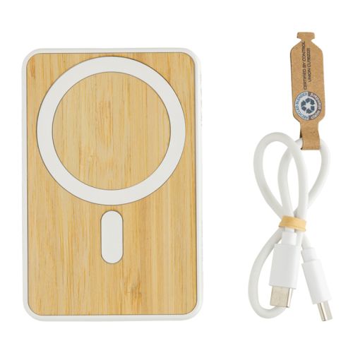 Magnetic bamboo power bank - Image 4
